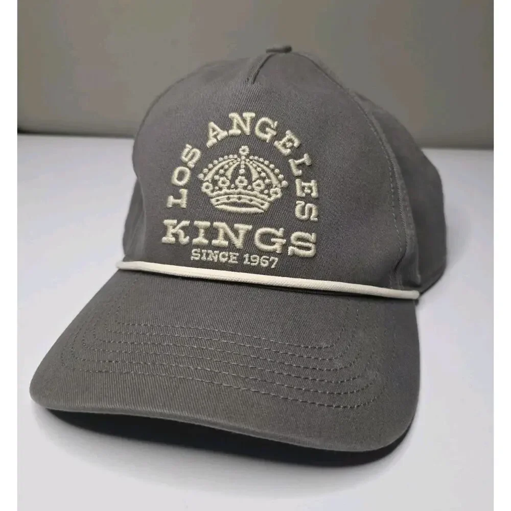 '47 Sacramento Kings Snapback Hat Gray White Golfer Trucker Rope NHL Cap